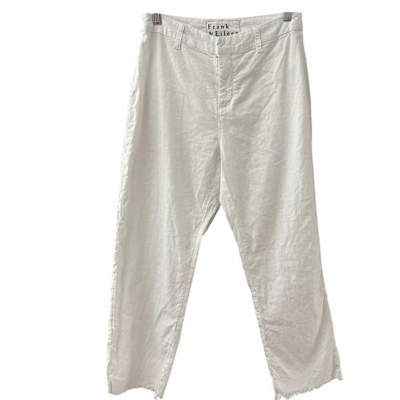 Frank & Eileen Kinsale Italian Woven Performance Linen-Blend Pants White Size 6 - Picture 10 of 11